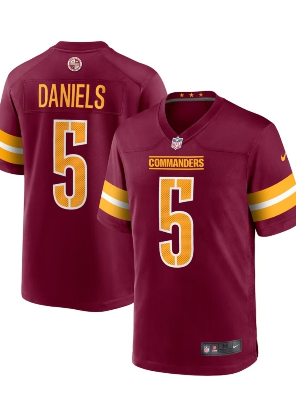Nike Washington Commanders #5 Daniels NFL Engineered Jersey